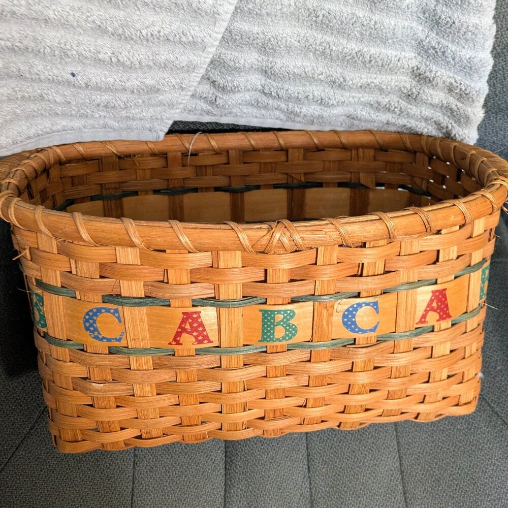 Longaberger (?) style ABC decor basket